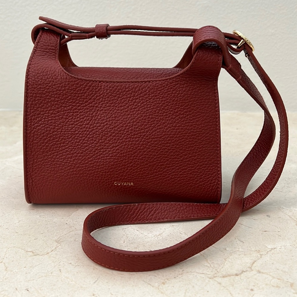 Cuyana Mini Double Loop Bag in Rust